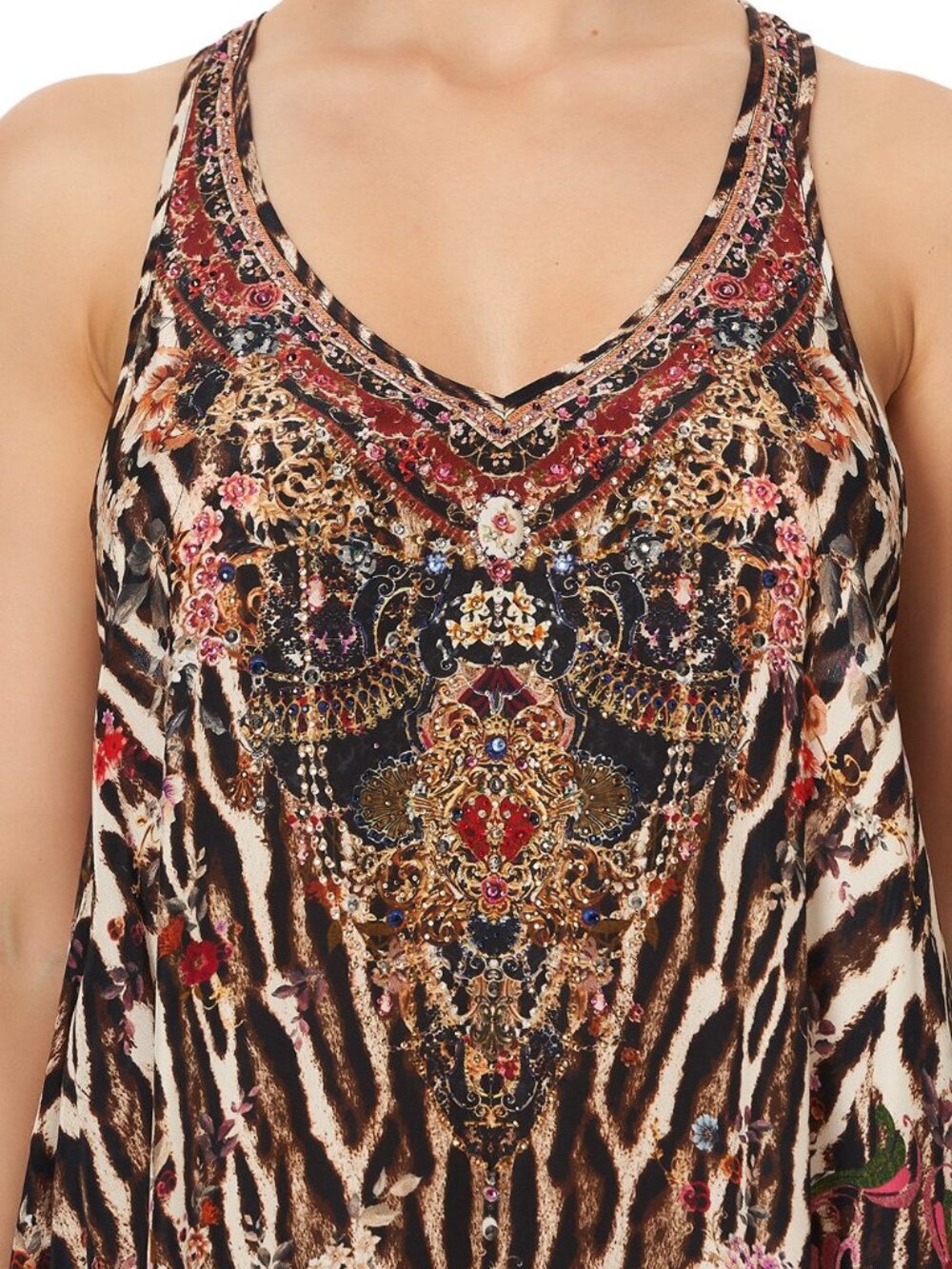 NWOT Camilla V-Neck Racerback Dress Liv a Little S $649 - Picture 5 of 7